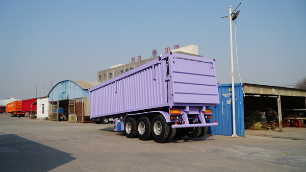 后推式半掛自卸車